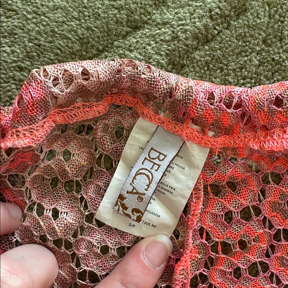 BECCA Pink and Coral Crochet Lace Pants with Drawstring - Festival Wear - Picture 6 of 8